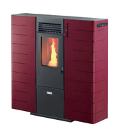 Stufa a pellet King Slim 9 kW Mod. 10C Canalizzata Bordeaux