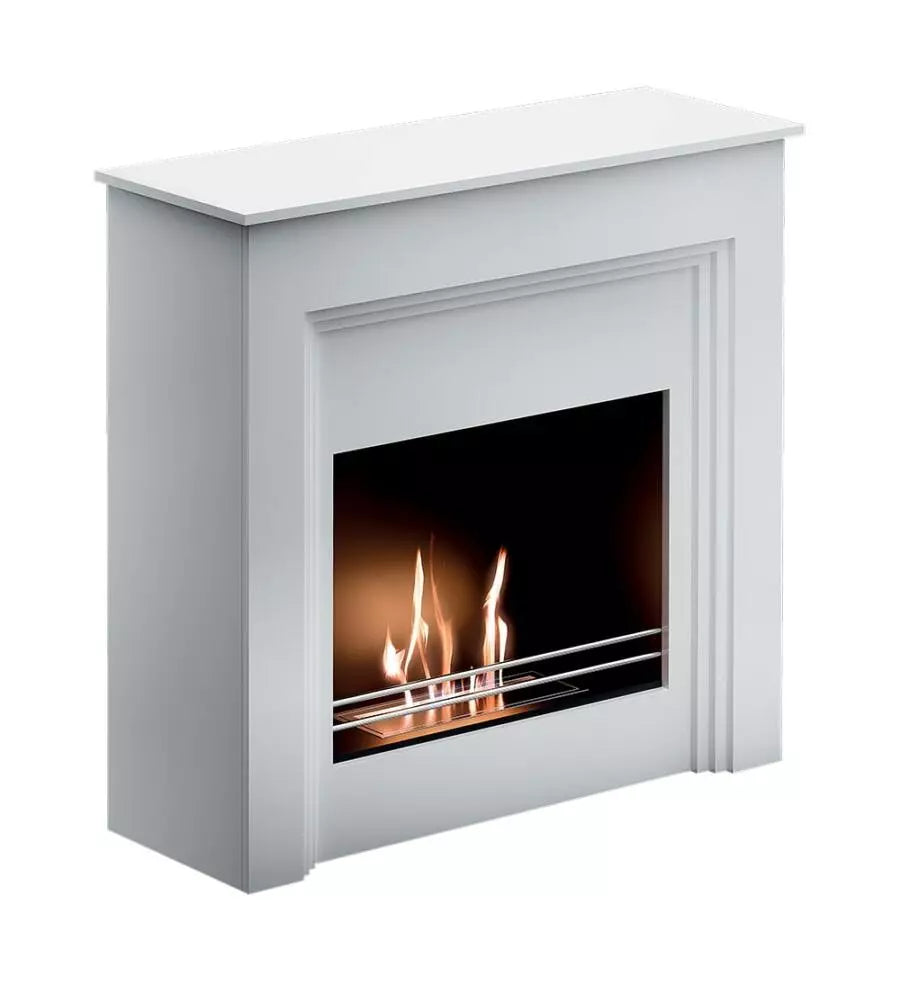 TECNOAIR SYSTEM Camino a Bioetanolo Ruby da Pavimento Modello CONEGLIANO Da 2,5 kW - Colore Bianco