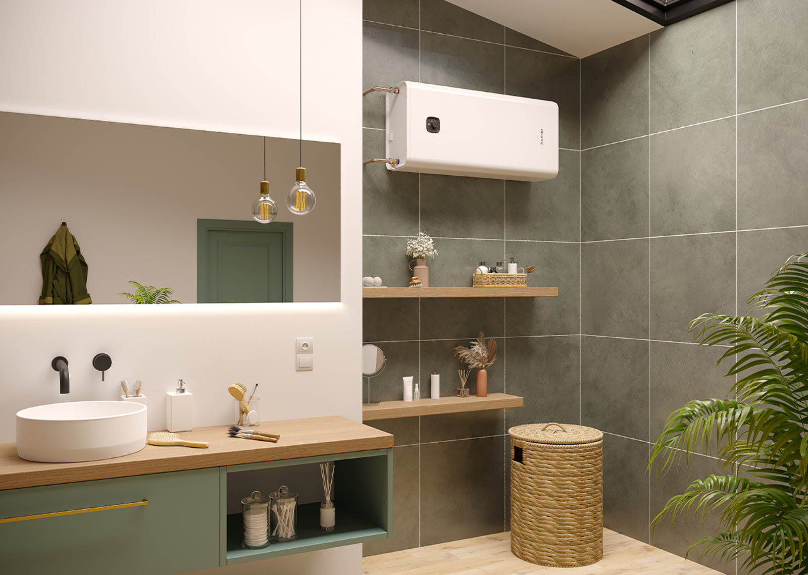 Scaldabagno Elettrico Ad Accumulo Atlantic Vertigo Access V25 80 Da 65 L Ultracompatto Cod. 841394 - ERP