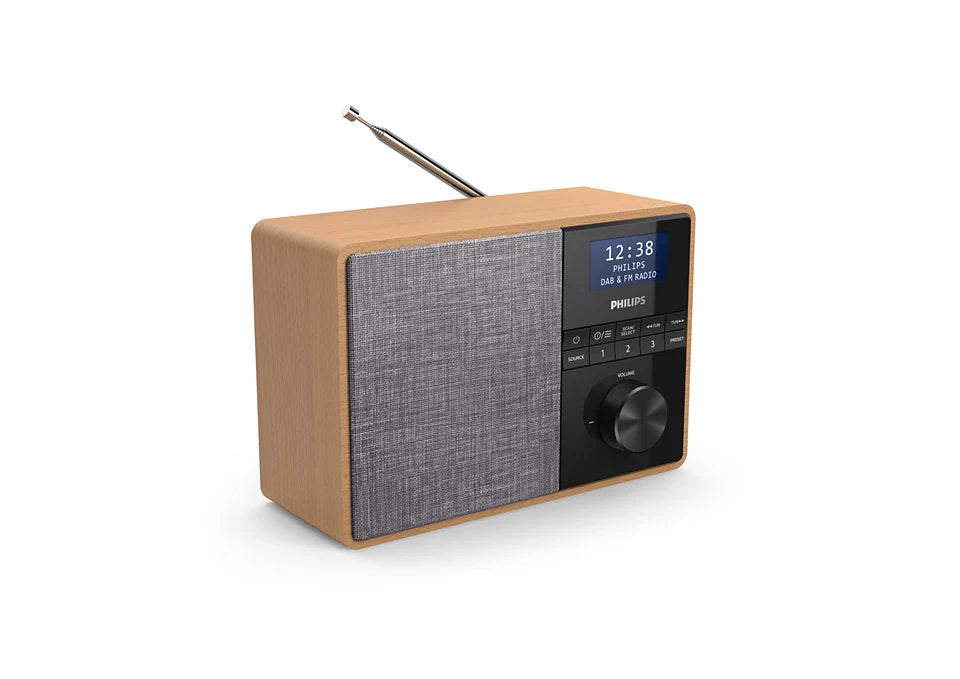 Radio Portatile Digitale Philips TAR5505/10 Nero, Grigio, Legno