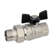 Rub.Bresciane Valvola a Farfalla con bocchettone MF