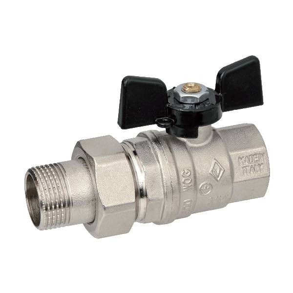 Rub.Bresciane Valvola a Farfalla con bocchettone MF