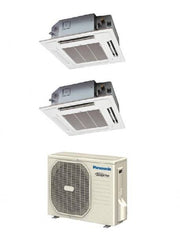 Condizionatore Climatizzatore Panasonic Dual Split Inverter a Cassetta 60x60 R-32 12000+12000 12+12 Con CU-3Z52TBE