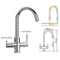 GOPLAST Miscelatore lavabo SERIE SEI con attacco piletta 1"1/4