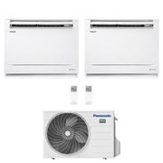 Condizionatore Climatizzatore Panasonic Dual Split Inverter Console Da Pavimento R-32 9000+18000 Con CU-2Z50TBE