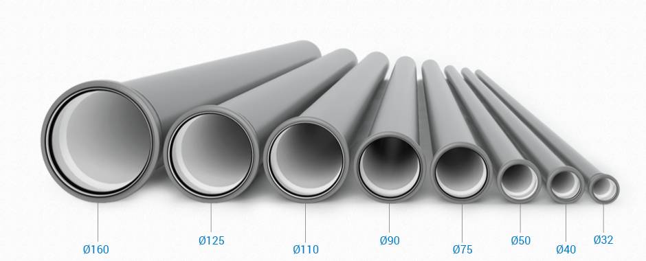 Tubo 1 Bicchiere 50 cm PP ED TECH Wavin Ad innesto Disponibile in Vari Diametri