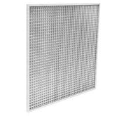 Bocchetta di ripresa in alluminio a maglia quadra fissa 600X600, per controsoffitti modulari con telaio