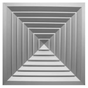 Diffusori multidirezionali a 4 vie con parte centrale asportabile IN ALLUMINIO