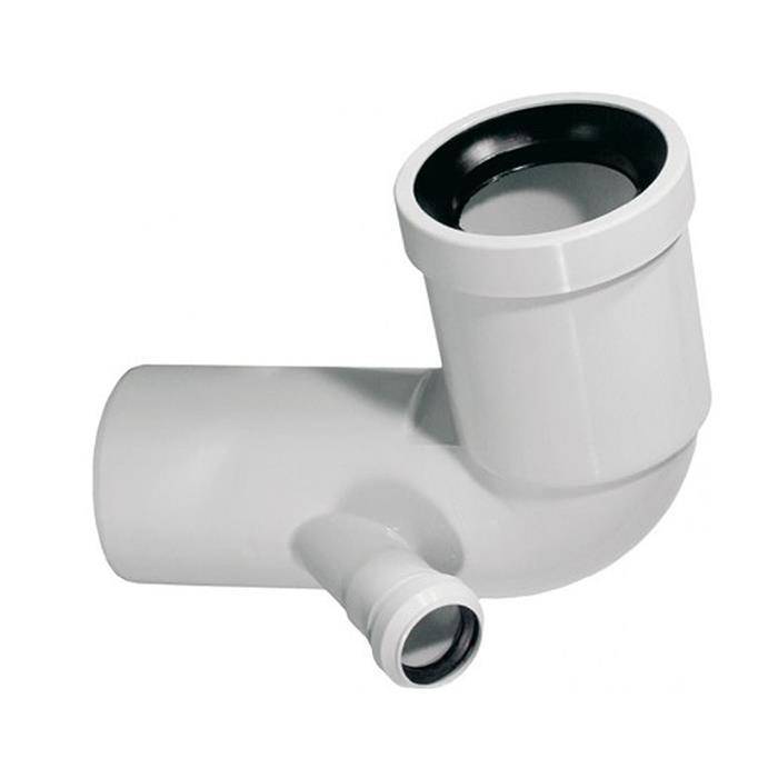 Curva Wc Prolungata Attacco SX Con Guarnizione E Tappo ø 90/40