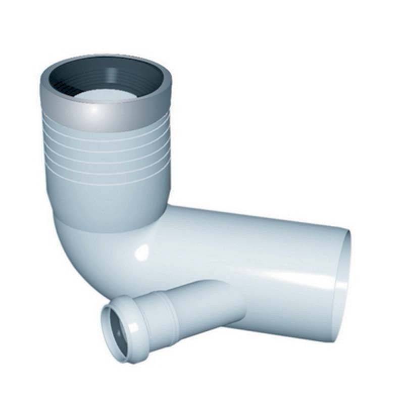 Curva Wc Prolungata Attacco SX Con Guarnizione E Tappo ø 90/40