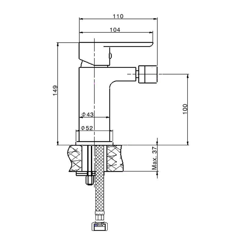 Cisal Miscelatore Giove Bidet