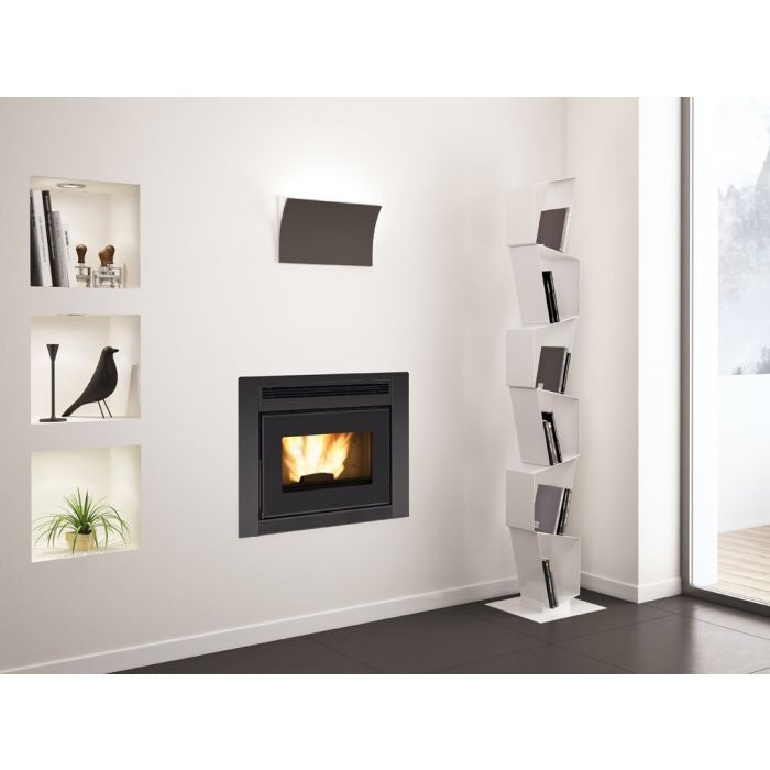 Inserto Camino a Pellet Ventilato La Nordica Extraflame Mod. Comfort Idro L80 Da 19 Kw