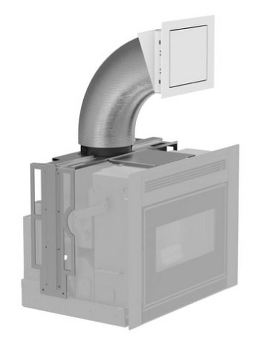 Inserto Camino a Pellet Ventilato La Nordica Extraflame Mod. Comfort Idro L80 Da 19 Kw