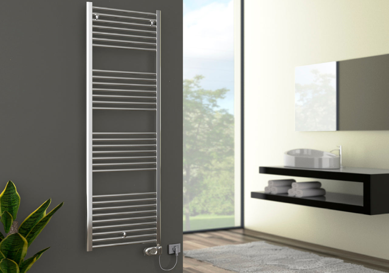 Cordivari scaldasalviette elettrico Lisa 22 cromato con termostato ambiente digitale Varie Misure