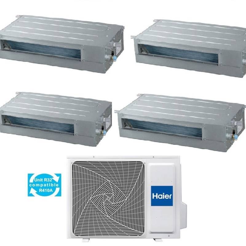 Condizionatore Climatizzatore Haier Dual Split Canalizzato Slim a Bassa Pressione R-32 9000+9000 Con 2U40S2SC1FA