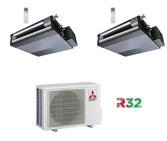 Condizionatore Climatizzatore Mitsubishi Electric Inverter Canalizzabile R-32 9000 BTU SEZ-M25DAL Wi-Fi Optional