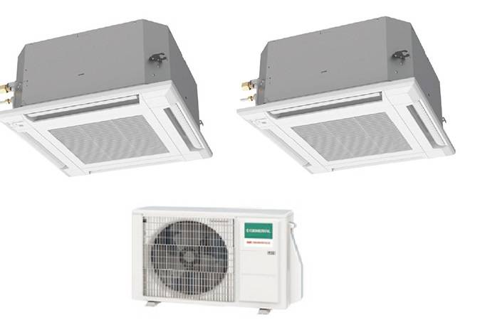 Condizionatore Climatizzatore General Fujitsu Multisplit R-32 a Cassetta 9000+9000 Con AOHG14KBTA2