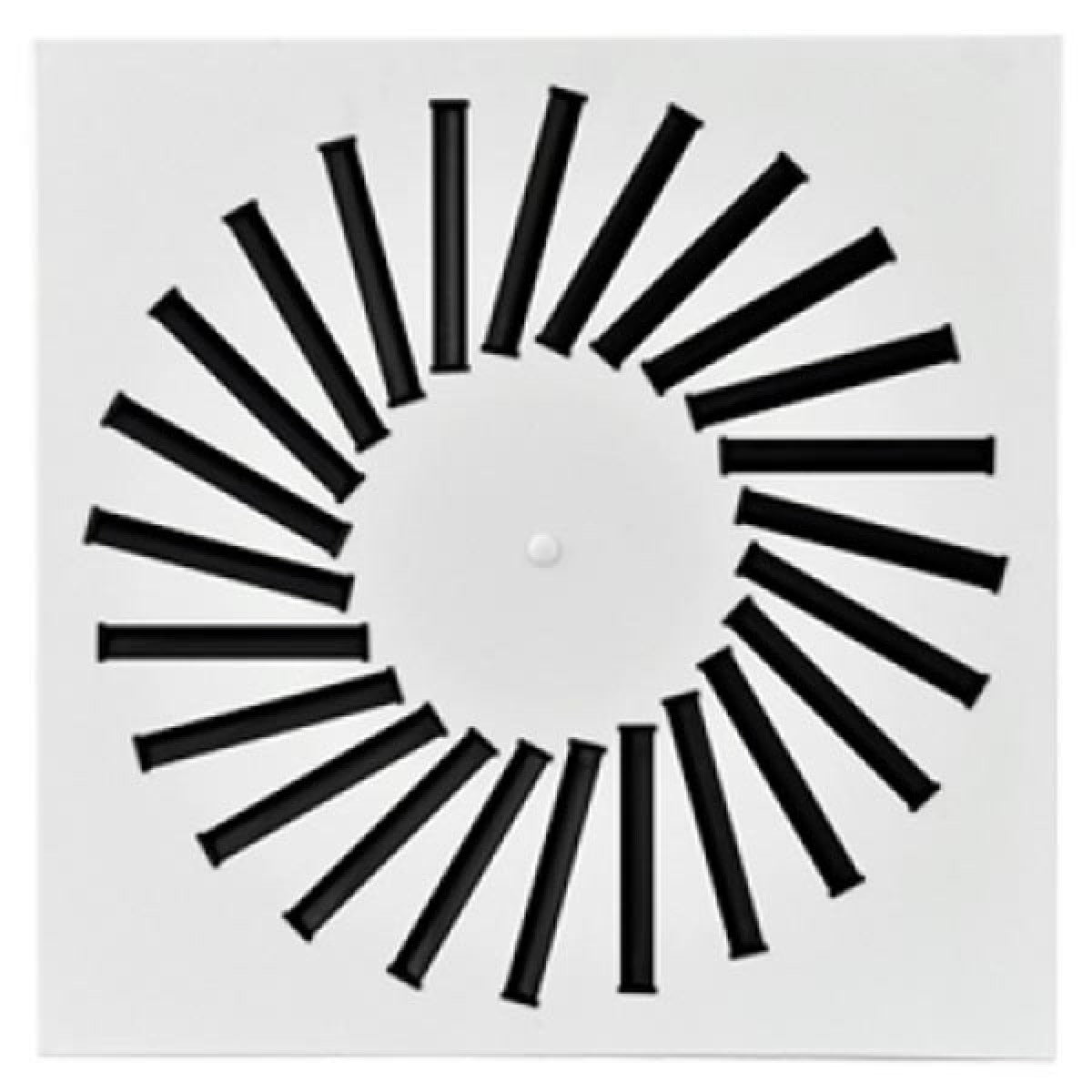 Diffusore ad alta induzione 596x596 a 24 feritoie Alluminio Bianco RAL9010