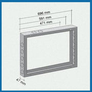 Controtelaio Distanziatore Da Parete Fondital Per Stufe Convettive Gazelle 5000