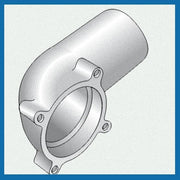 Curva di Partenza Per Scarico Sdoppiato 35 mm Per Stufe Convettive Fondital