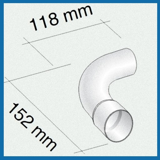Curva 90° Per Tubo Ø35mm M/F Per Stufe Convettive Fondital