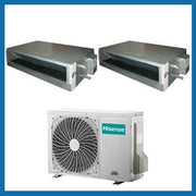 Condizionatore Climatizzatore Hisense Dual Split Inverter Canalizzato 12000+12000 Con 2AMW52U4RXC