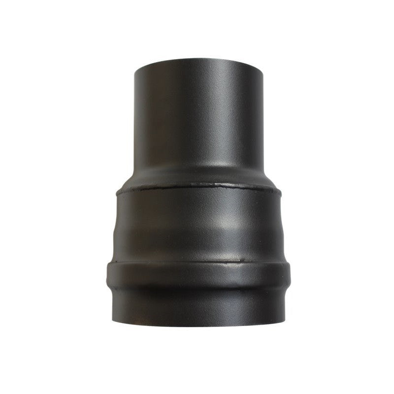 Riduzione F 80 - 100 M - FUMISTERIA MONOPARETE ACCIAIO AL CARBONIO SMALTATO NERO