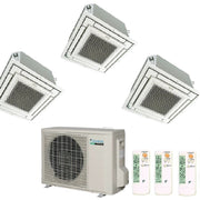 Condizionatore Climatizzatore Daikin Trial Split a Cassetta FFA-A R-32 9000+9000+18000 BTU Con 3MXM68M Comando a Filo + Griglia