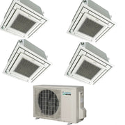 Condizionatore Climatizzatore Daikin Quadri Split a Cassetta R-32 9000+9000+9000+12000 BTU Con 4MXM68M Comando a Filo + Griglia