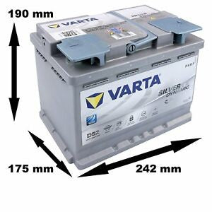Batteria Varta D52 Start&Stop Silver Dynamic AGM D52 - 560901068 Per Auto e Barche