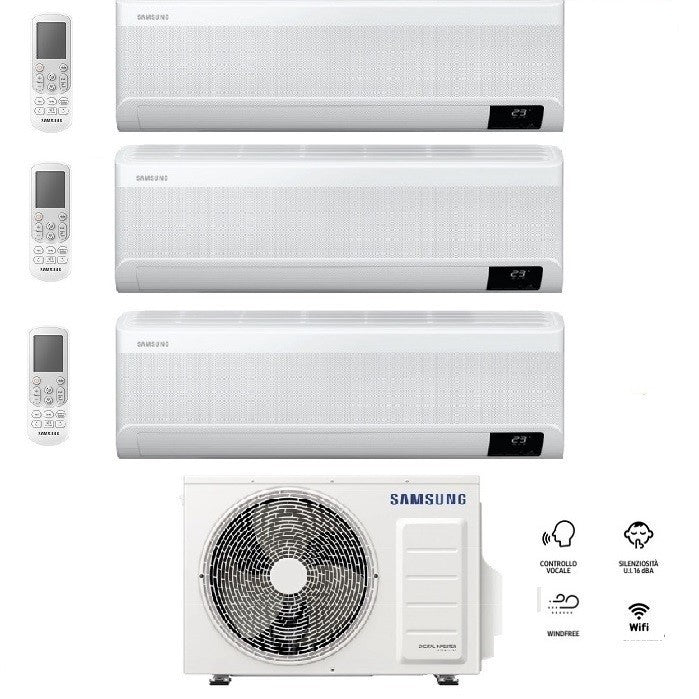 Condizionatore Climatizzatore Samsung Trial Split Inverter Windfree Avant R-32 Wi-Fi 7000+9000+9000 BTU Con AJ052TXJ3KG/EU