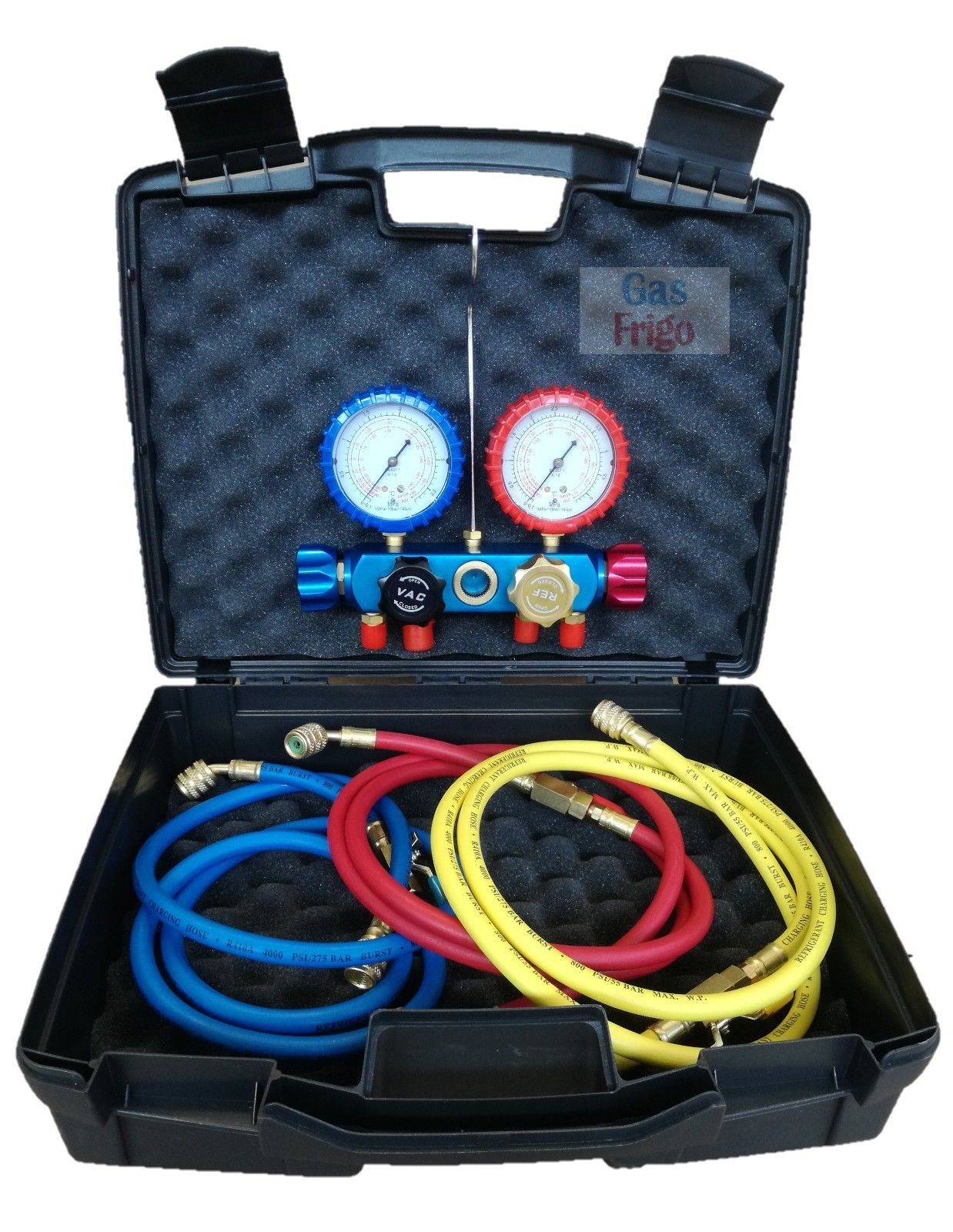 KIT GRUPPI MANOMETRICI A 4 VIE CON MANOMETRO A SECCO R410A/R32