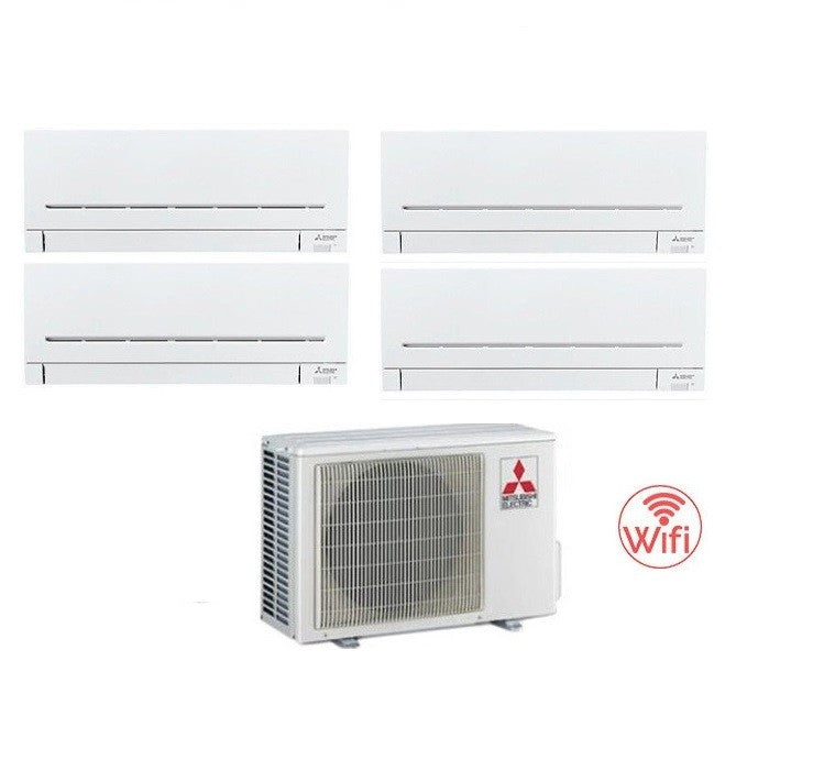 Condizionatore Climatizzatore Mitsubishi Electric MSZ-APVGK Quadri Split Inverter R32 Wi-Fi 9000+9000+9000+12000 Con MXZ-4F72VF