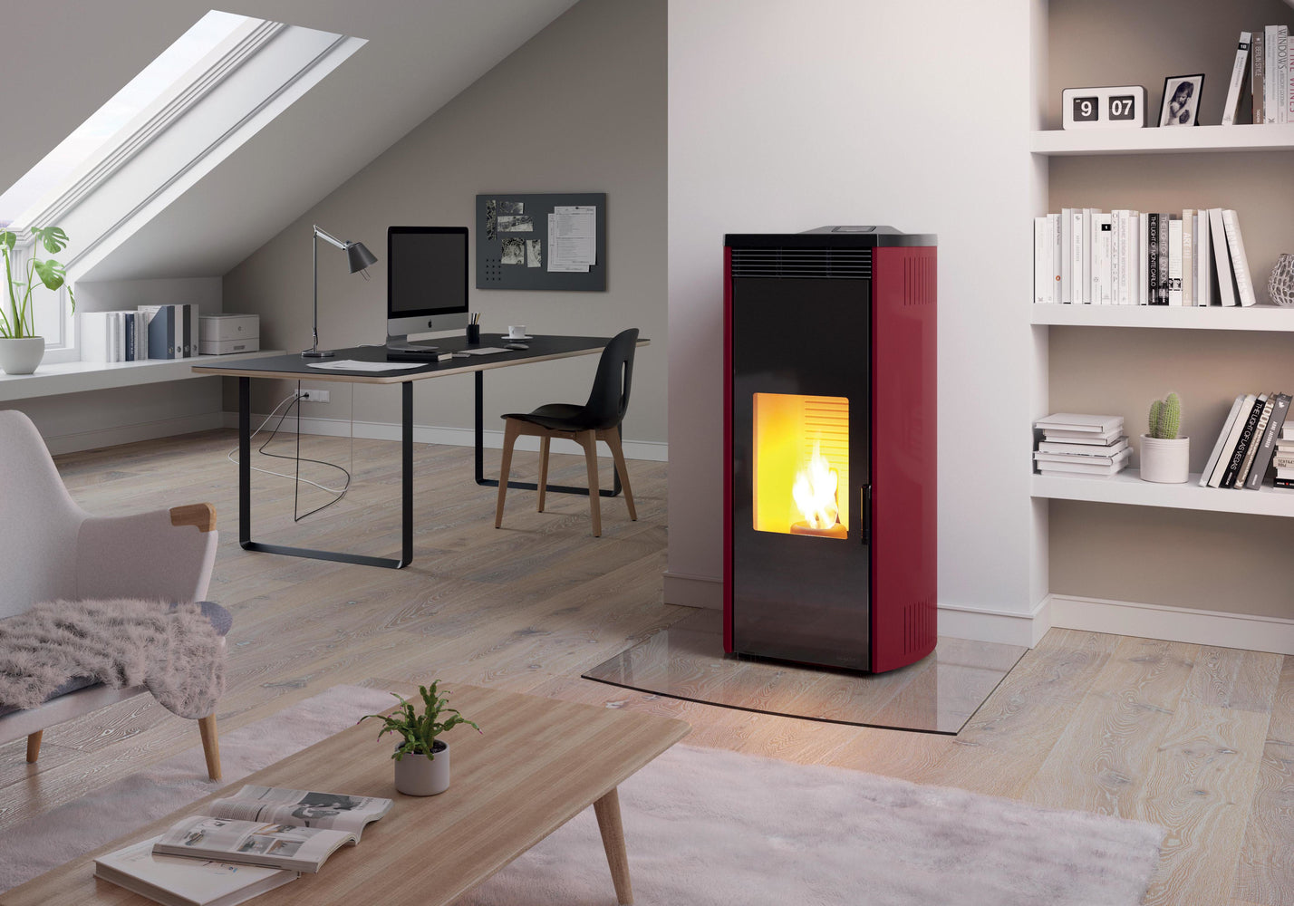 Stufa a Pellet ad Aria Palazzetti Ecofire Giorgia 12 Kw Pro 3 - Vari Colori