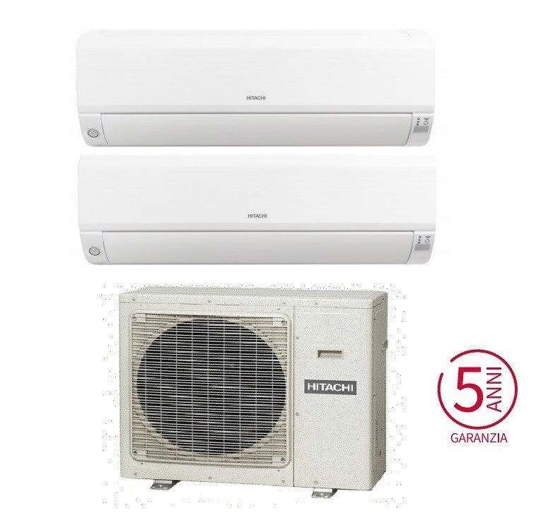 Condizionatore Climatizzatore Hitachi Dual Split Performance  R32 12000+12000 BTU Con RAM-53NP2E Wi-Fi Optional **PROMO**
