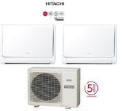 Condizionatore Climatizzatore Hitachi Dual Split airHome Floor R32 9000+18000 BTU Con RAM-G55N2HA(B)E Wi-Fi Optional