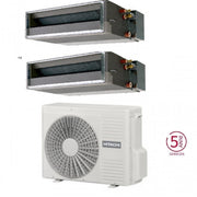 Condizionatore Climatizzatore Hitachi Dual Split Canalizzato R32 9000+9000 BTU Con RAM-G55N2HA(B)E Wi-Fi Optional Con Comando