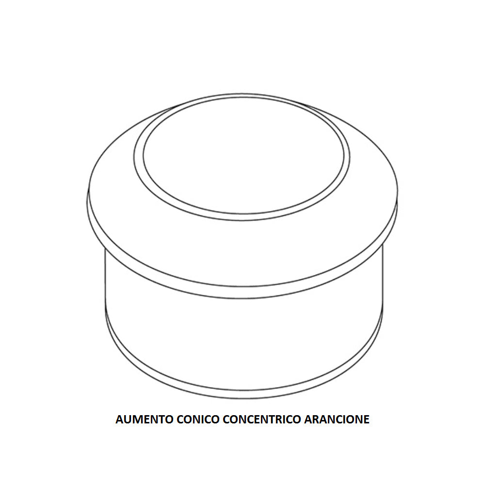 AUMENTO CONICO CONCENTRICO ARANCIONE