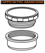 TAPPO A VITE CON GUARNIZIONE E CON FILETTO ARANCIONE