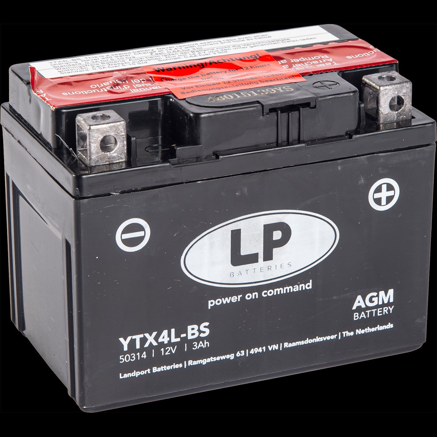 Batteria Per Moto Landport Modello YTX4L-BS Con Tecnologia Absorbent Glass Mat