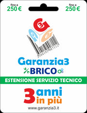 GARANZIA 3 Brico - Estensione del Servizio Tecnico Fino a 250,00 Euro
