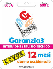 Garanzia 3 Cover - Estensione Del Servizio Tecnico Fino A 500,00 Euro