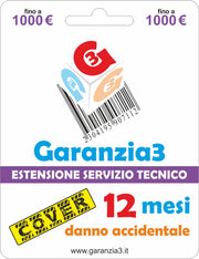 Garanzia 3 Cover - Estensione Del Servizio Tecnico Fino A 1000,00 Euro