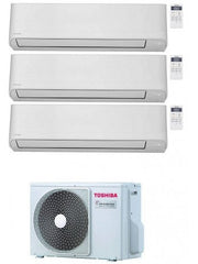 Condizionatore Climatizzatore Toshiba Trial Seiya R-32 10000+10000+16000 BTU Con RAS-3M26U2AVG-E Wi-Fi Optional