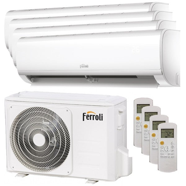 Condizionatore Climatizzatore Ferroli Quadri Split Inverter Diamant M R32 Wi-Fi 7000+7000+9000+9000 Con 2CO9AA2F 28-4