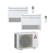 Condizionatore Climatizzatore Mitsubishi Electric Dual Split a Pavimento R32 MFZ-KT 9000+12000 BTU Con MXZ-2F53VF4 Wi-Fi Optional