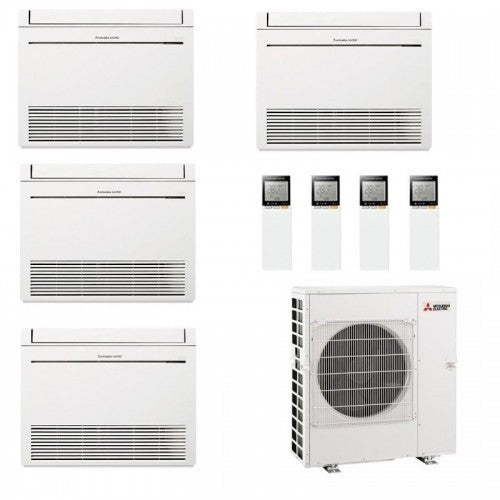 Condizionatore Climatizzatore Mitsubishi Electric Quadri a Pavimento R32 MFZ-KT 9+9+9+9 BTU Con MXZ-4F72VF4 Wi-Fi Optional