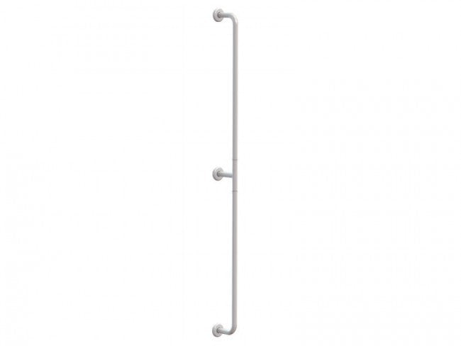 CORRIMANO VERTICALE ATTACCO PARETE/PARETE IN ACCIAIO INOX LACCATO BIANCO ALTEZZA 180 CM