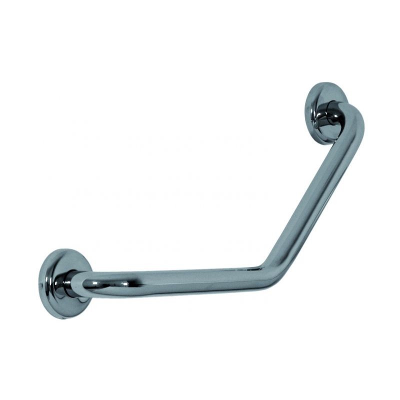CORRIMANO A 45° IN ACCIAIO INOX LUCIDO 30 X 30 CM