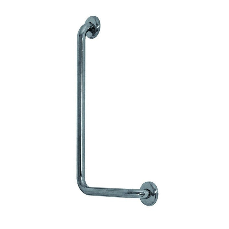 CORRIMANO DESTRO A 90° IN ACCIAIO INOX LUCIDO 30 X 60 CM